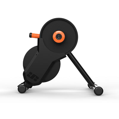 Jetblack victory smart cycle trainer with-zwift cog and click 5 side view indoor cycling 